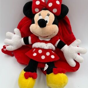 Disney Minnie Mouse Plush Backpack - Red, Black, and Yellow